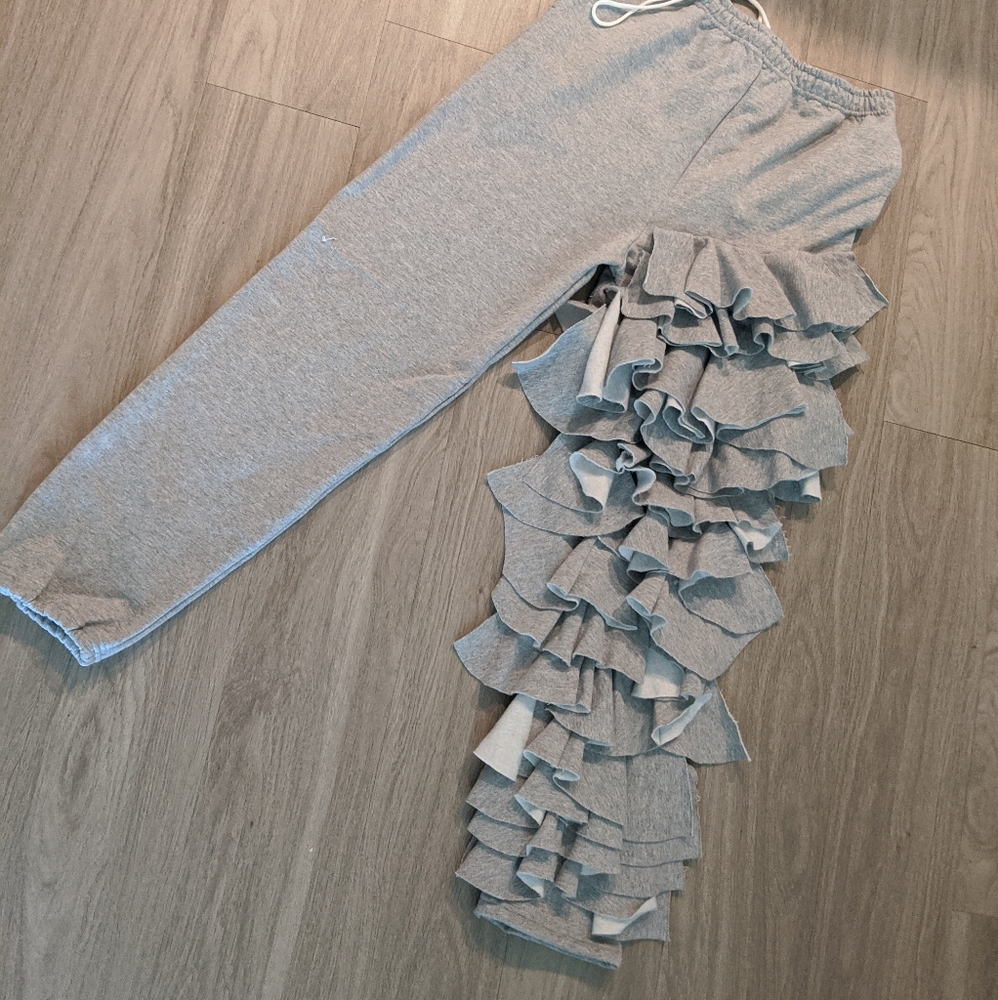 Ruffled Joggers Worn Once